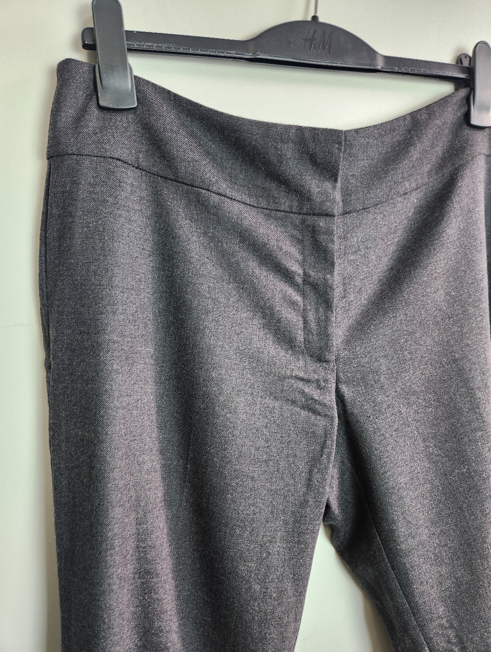 Eileen Fisher Straight Leg Wool Pants Trouser Grey Size 12 Office Professional - Picture 4 of 14